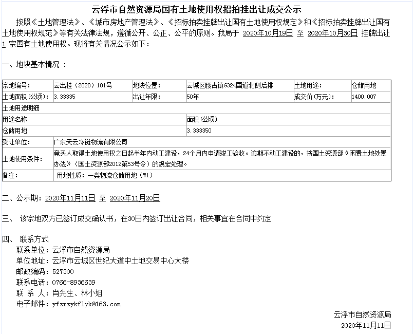澳洲幸运8(中国)开奖记录查询站
自然资源局国有土地使用权招拍挂出让成交公示（云出桂〔2020〕101号）.png